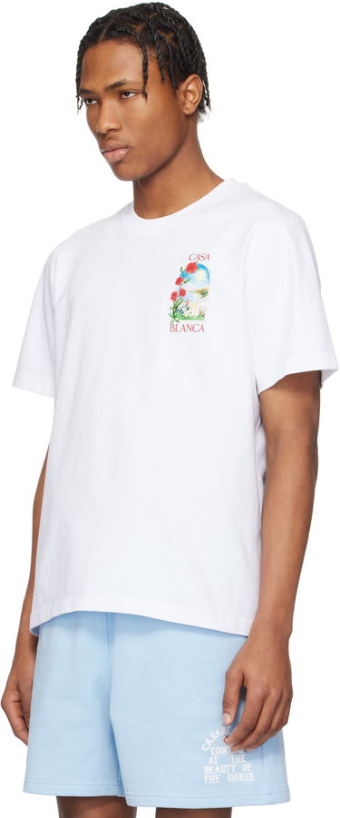 Tričko Casablanca LA Days Printed T-Shirt, Size XL Biela | MS25-JTS-001-12, 4