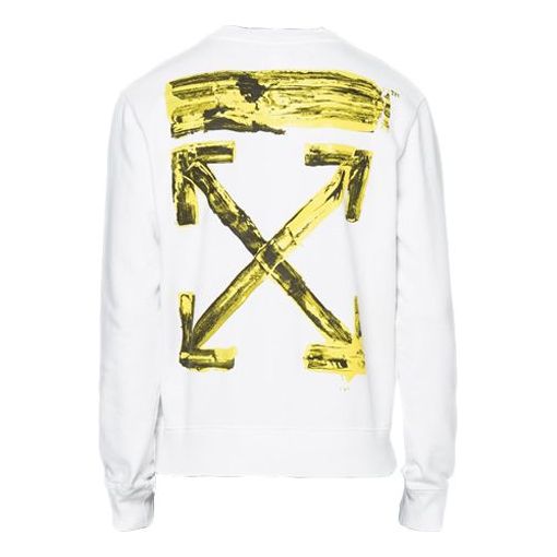 Mikina Off-White Virgil Abloh Acrylic Arrows Sweatshirt Biela | OMBA025F19E300100160, 0