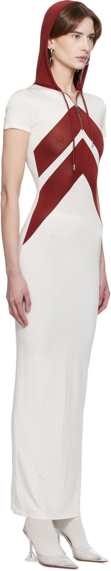 Šaty Jean Paul Gaultier Jean Paul Gaultier 'The Chevrons' Maxi Dress Biela | 25/33-F-RO346P-J084-0128, 1