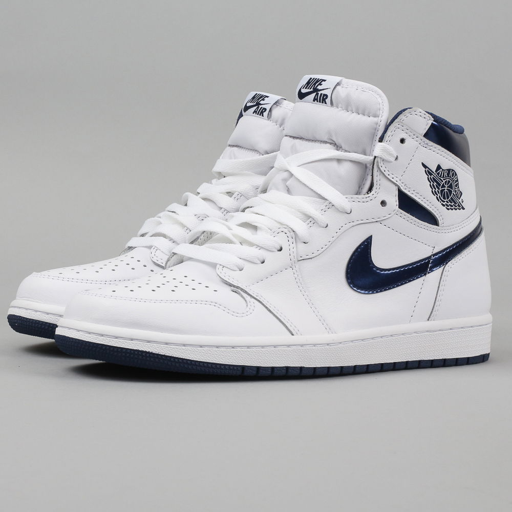 Tenisky a topánky Jordan Air Jordan 1 Retro High OG "Metallic Navy" Biela | 555088-106, 1