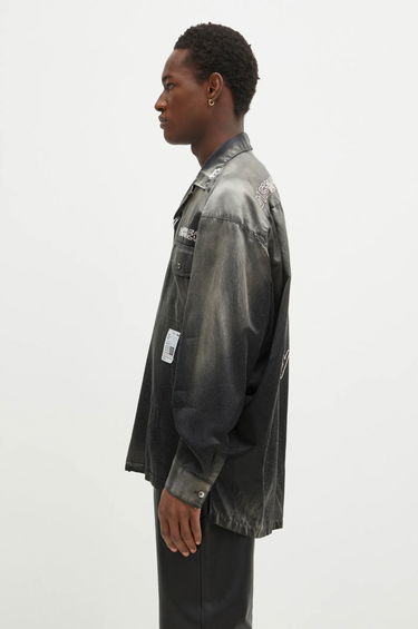 Košeľa Maison MIHARA YASUHIRO Maison MIHARA YASUHIRO Relaxed Fit Bleached Long Sleeve Satin Shirt Šedá | J13SH183, 1