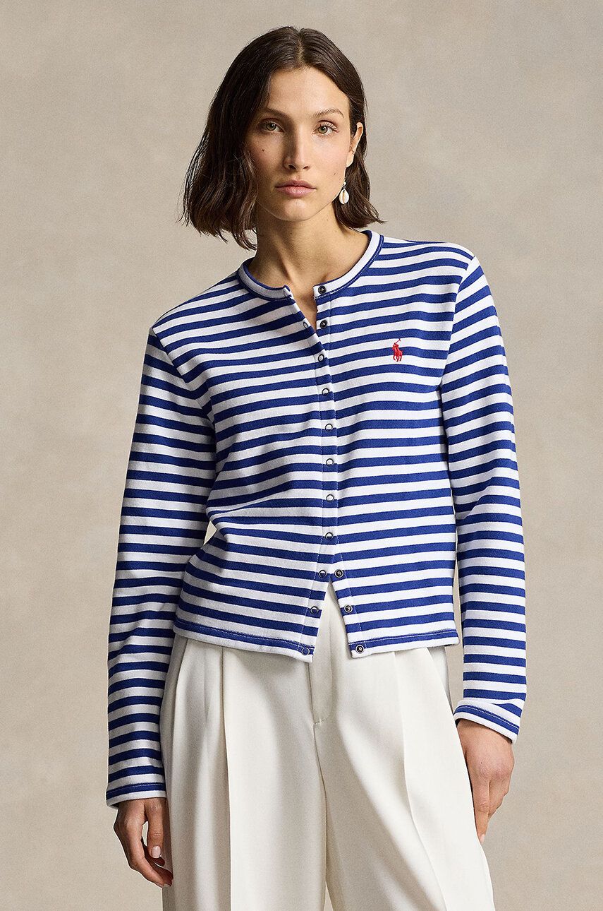 Sveter Polo by Ralph Lauren Striped Cardigan Modrá | 211942806, 0