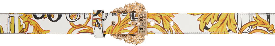 Opasok Versace Versace Jeans Couture Logo Buckle Belt Biela | E74VA6F01EZS597, 0