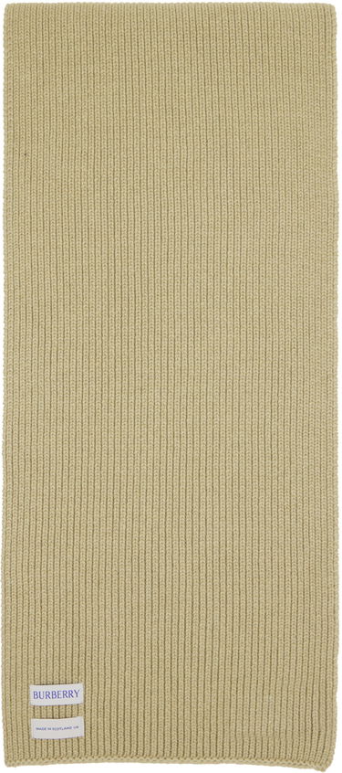 Šál Burberry Ribbed Cashmere Scarf Taupe Béžová | 8085772, 1
