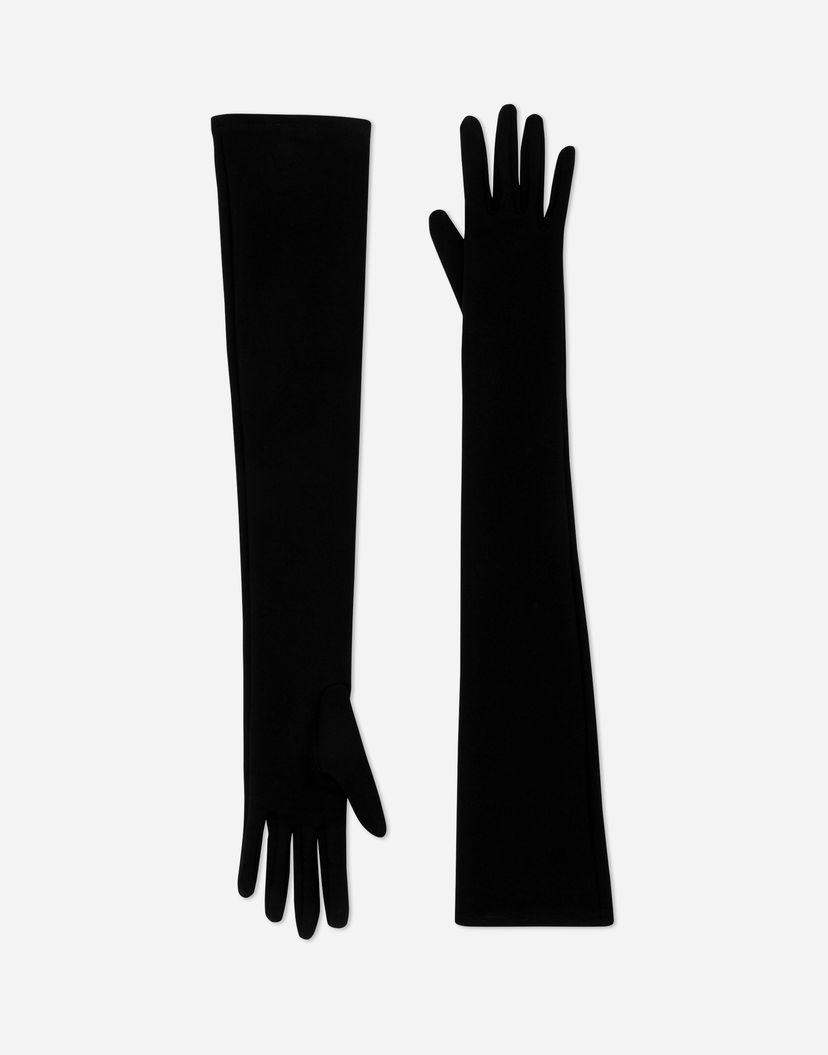 Rukavice Dolce & Gabbana Dolce & Gabbana Long Viscose Jersey Gloves Čierna | FG108AFUGREN0000