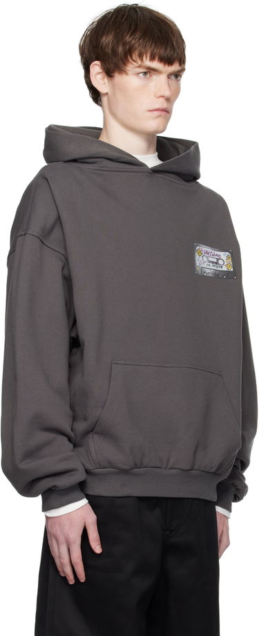 Mikina We11done We11done Cassette Tape Print Hoodie Šedá | WD-TH2-25-834-U-CH, 1