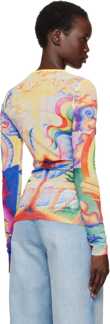 Tričko Casablanca Printed Mesh T-Shirt Žltá | WPS25-JTP-333-01, 2