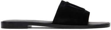 Doplnky Dolce & Gabbana Dolce&Gabbana DG Logo Cutout Suede Slides Čierna | CQ0625 AS915, 0