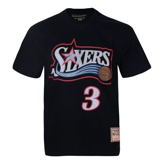 Dres Mitchell & Ness Mitchell & Ness Philadelphia 76ers Allen Iverson 3 T-Shirt Čierna | MNAI0163