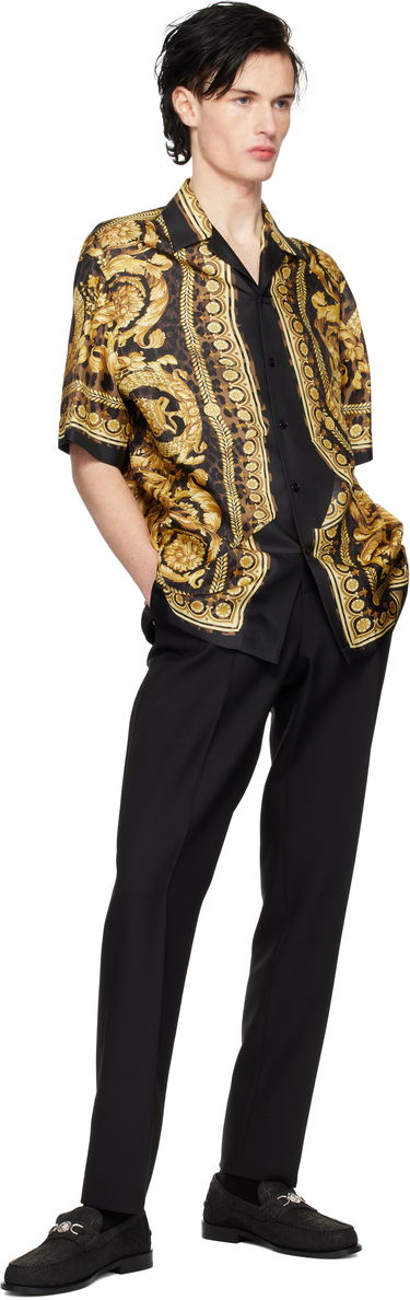 Košeľa Versace Black & Gold Wild Illusion Silk Shirt Čierna | 1003926_1A11896, 3