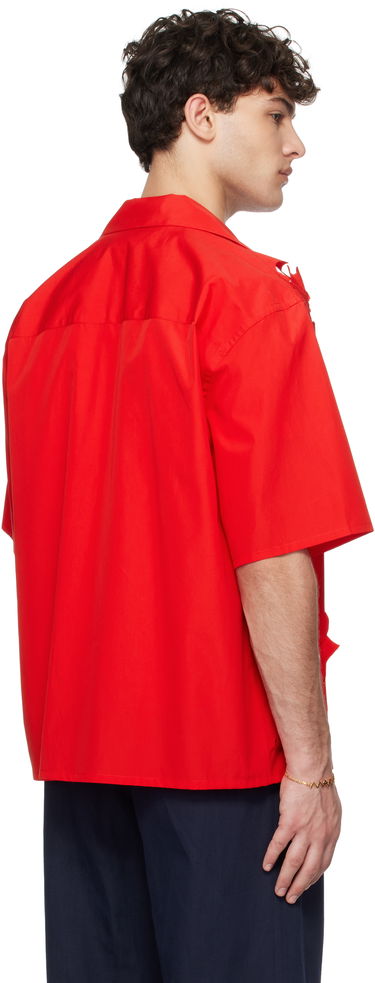 Košeľa Marni Marni Cut Out Bowling Shirt Červená | CUMU0342S0 USR013, 2