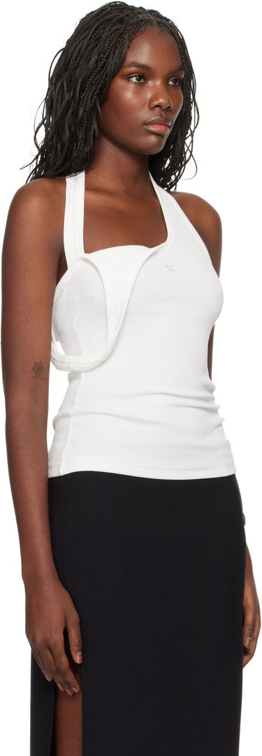 Tielko Courrèges Asymmetric Rib Tank Top Hnedá | 424JTO353JS0121, 4