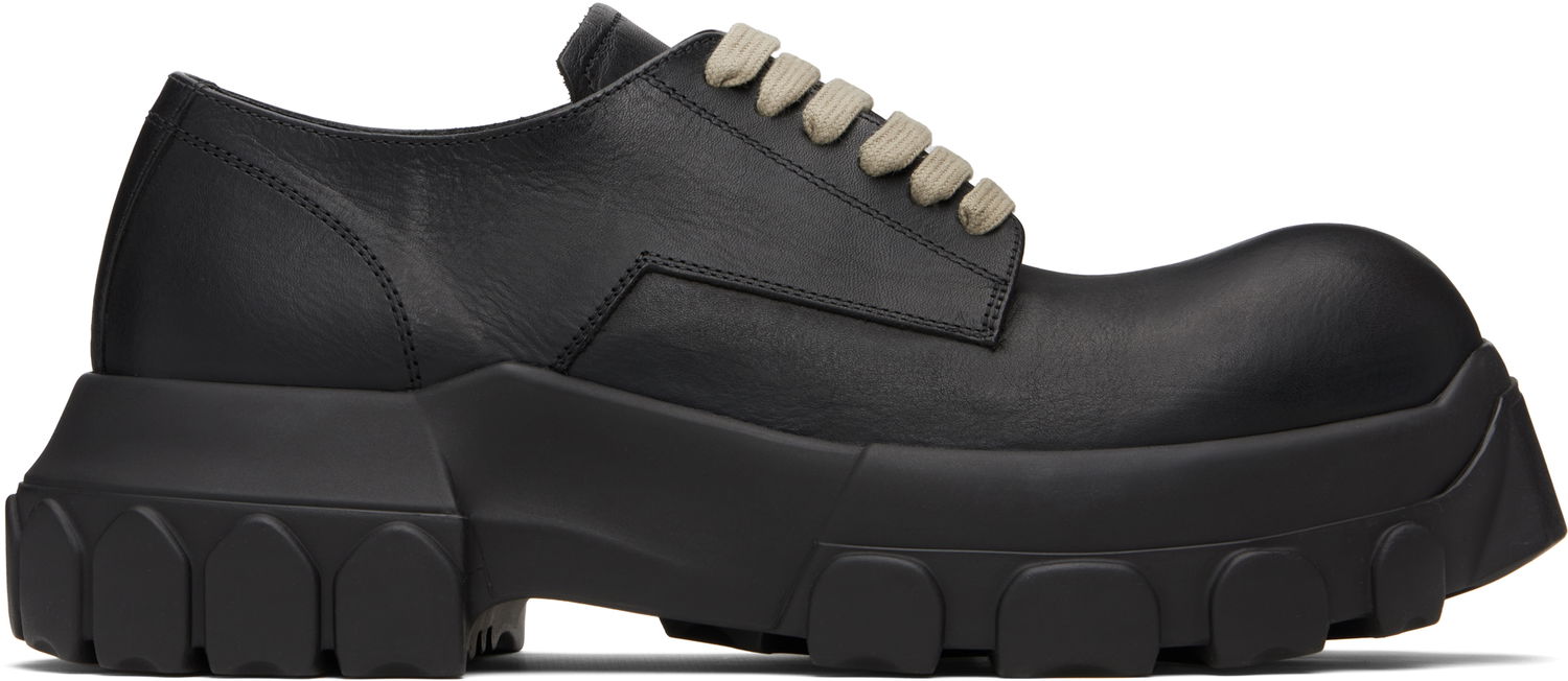 Tenisky a topánky Rick Owens Rick Owens Hollywood Bozo Tractor Derbys Čierna | RU02E1884 LOO, 0
