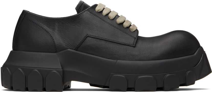 Tenisky a topánky Rick Owens Rick Owens Hollywood Bozo Tractor Derbys Čierna | RU02E1884 LOO
