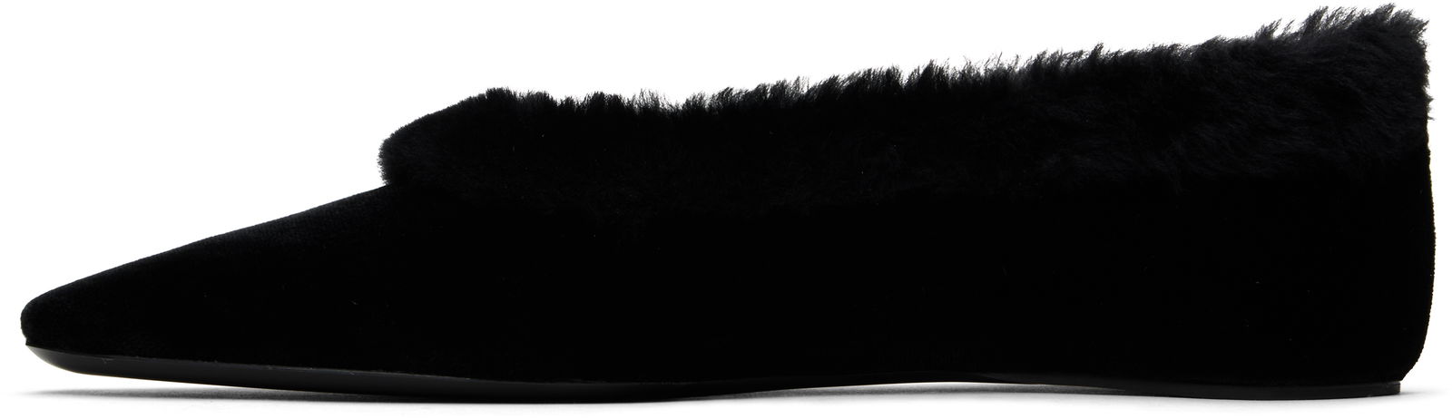 TOTEME Fleece Edge Velvet Ballerina Flats