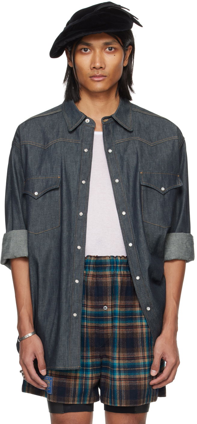 Košeľa Maison Margiela Press-Stud Denim Shirt Navy | S50DT0015 S30881, 0