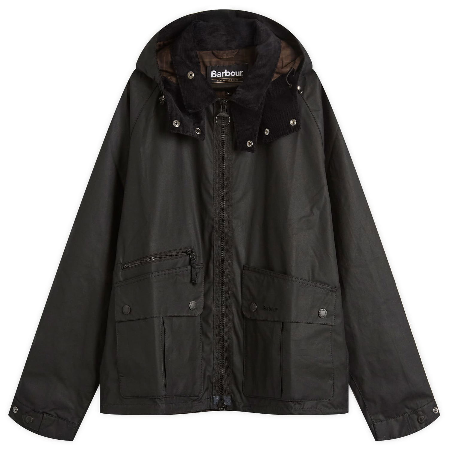 Bunda Barbour Re-Engineered Bardon Spey Wax Jacket, Size Large Čierna | MWX2482BK71, 1