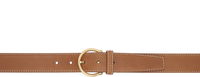 Thom Browne Pebble Grain Leather Belt with Round Buckle
