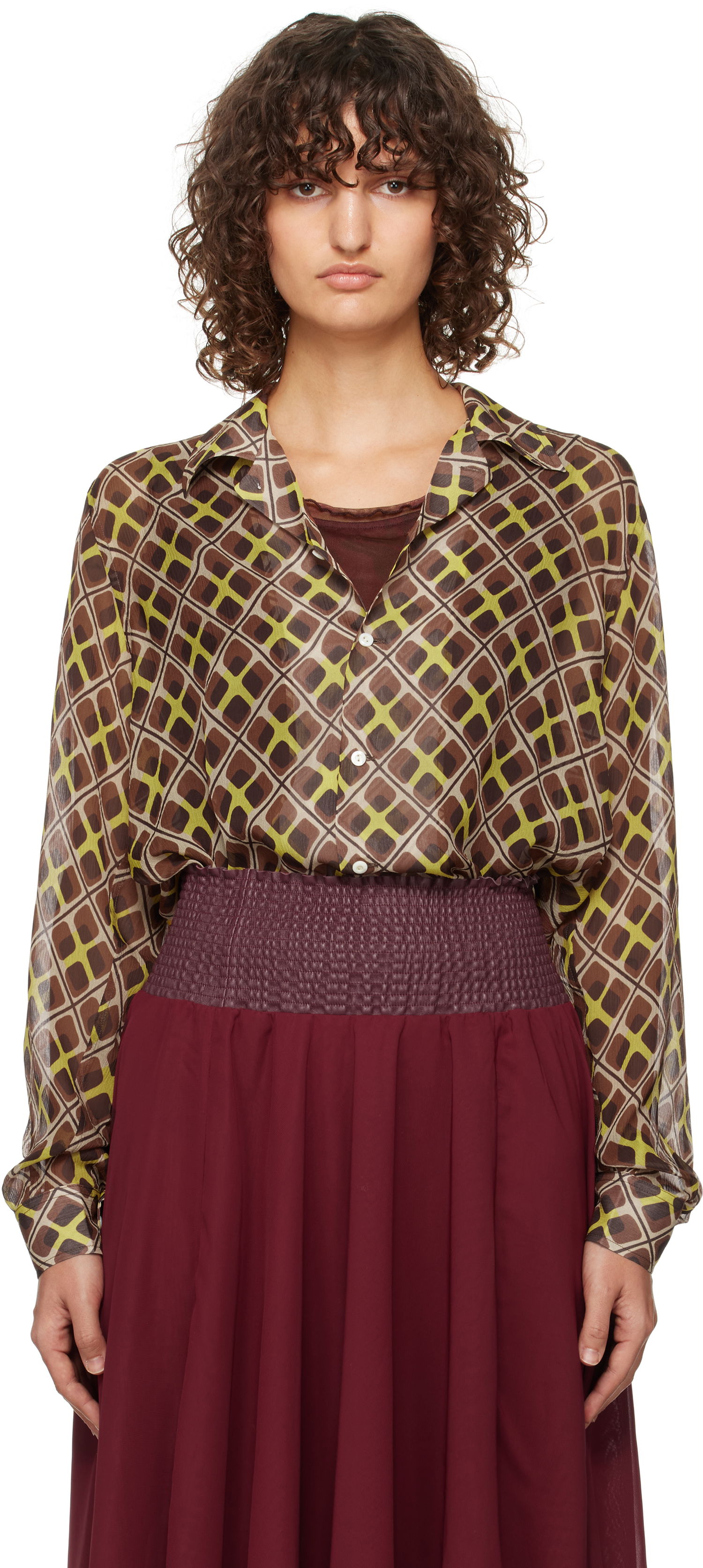 Košeľa Bode Plaid Long Sleeve Shirt Zelené | MRF24SH033, 0