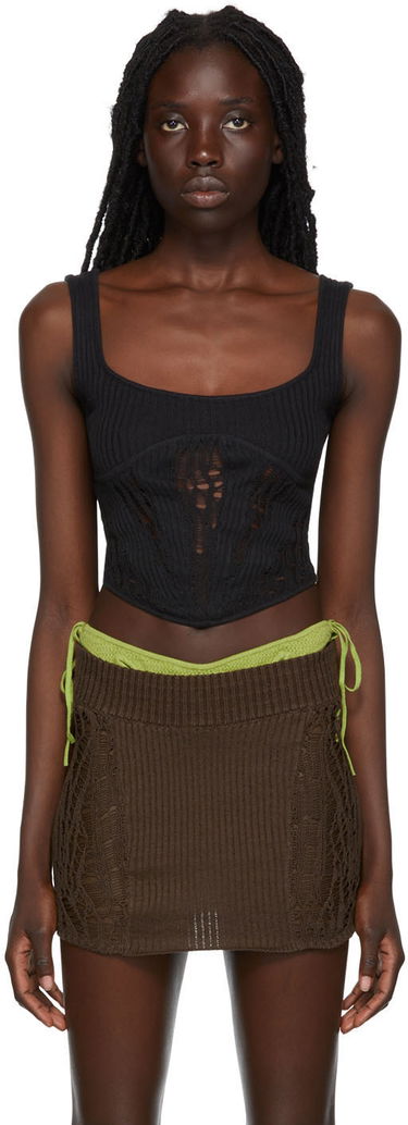 Tielko GUIZIO Guizio Exclusive Knit Tank Top Čierna | CLB 2, 0
