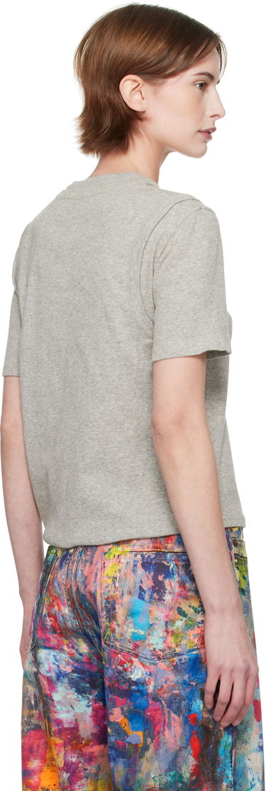 Tričko Eckhaus Latta Eckhaus Latta Flip Ribbed T-Shirt Šedá | 1204-EL-PS25-CE -, 2