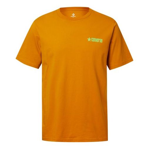 Tričko Converse Contrasting Colors Plaid Short Sleeve T-Shirt Oranžová | 10020886-805