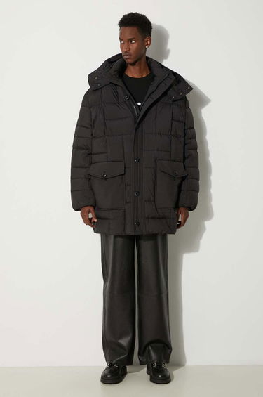 Parka KENZO Weave Mid-Length Winter Parka Čierna | FE65OU3129NL.99, 0