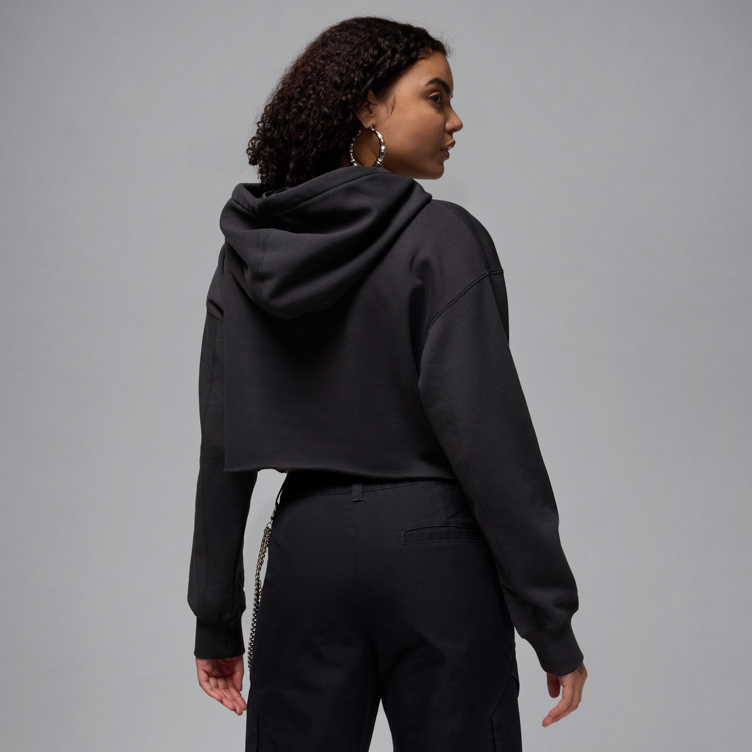Mikina Jordan Jordan Flight Fleece Cropped Hoodie Čierna | HJ0145-045, 1
