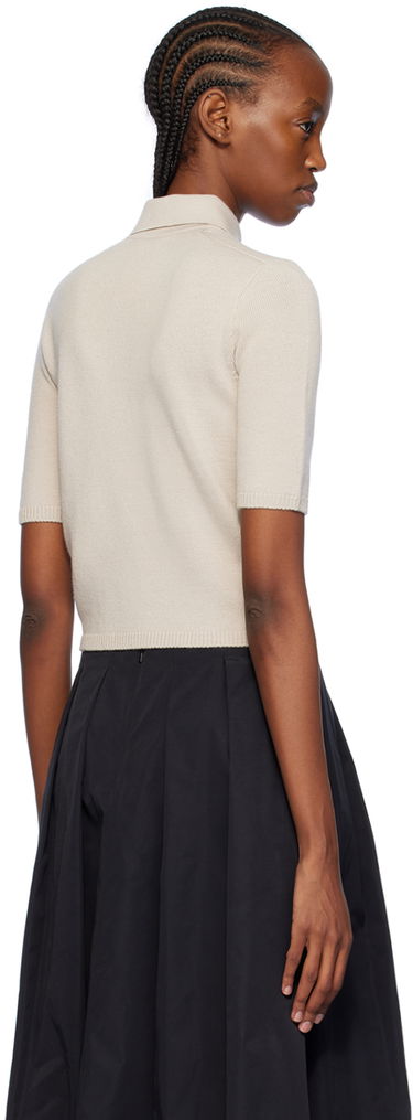 Sveter Max Mara Max Mara Gemma Polo Shirt Béžová | 2419361031600, 2