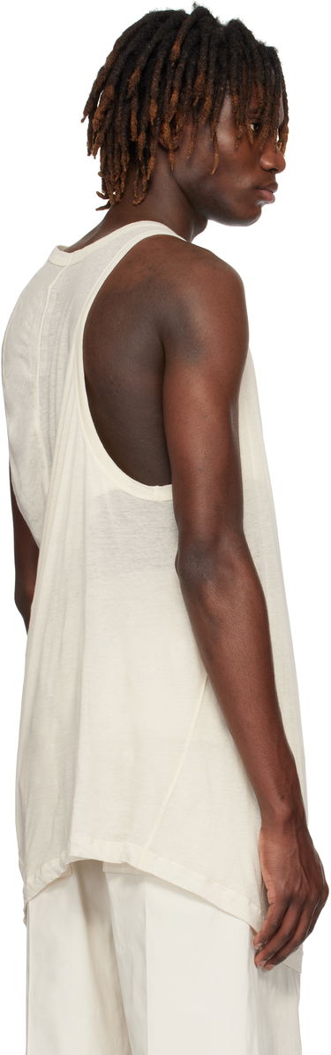 Tielko Rick Owens Rick Owens Hollywood Anthem Draped Tank Top Biela | RU01E5152 UC, 2
