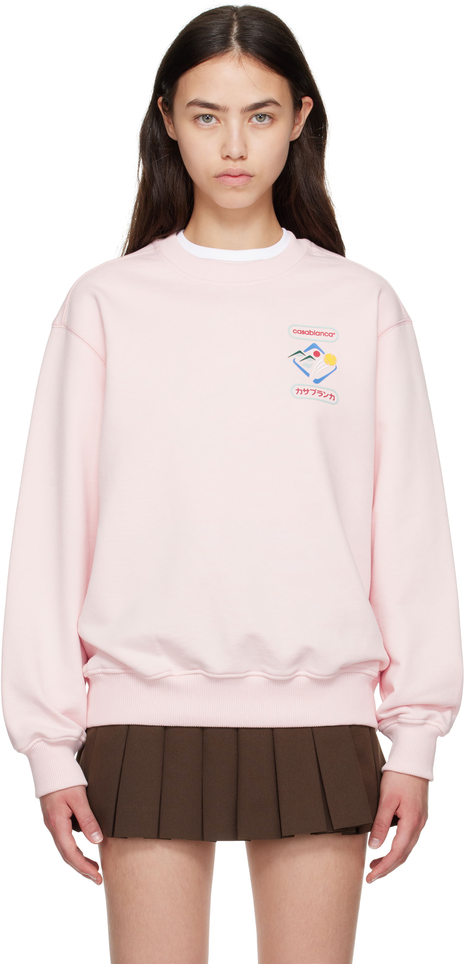 Mikina Casablanca Casablanca Montagne Sportif Sweatshirt Ružová | WPF25-JTP-364-01, 0