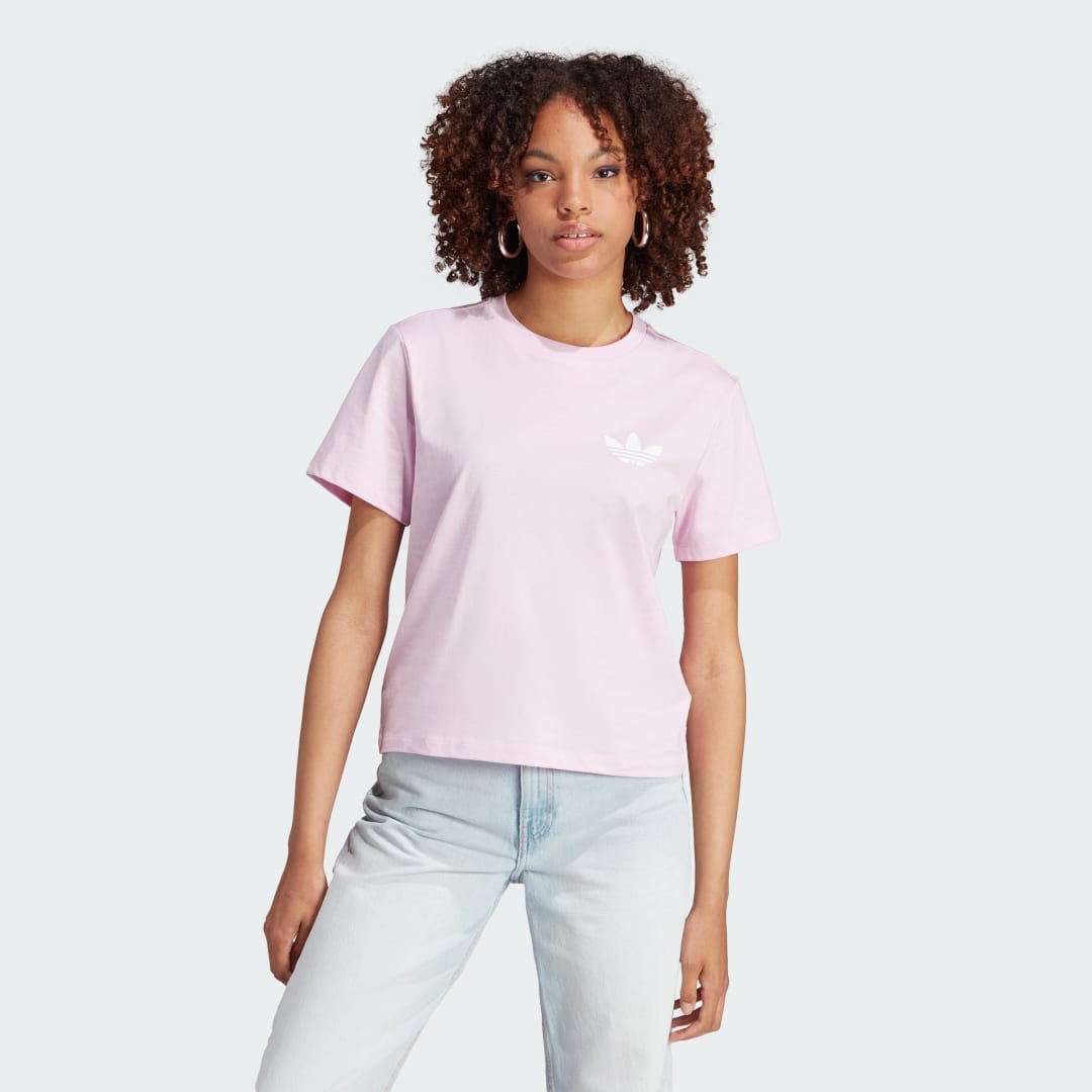 Tričko adidas Performance Cropped Cotton T-Shirt Ružová | IJ6013, 0