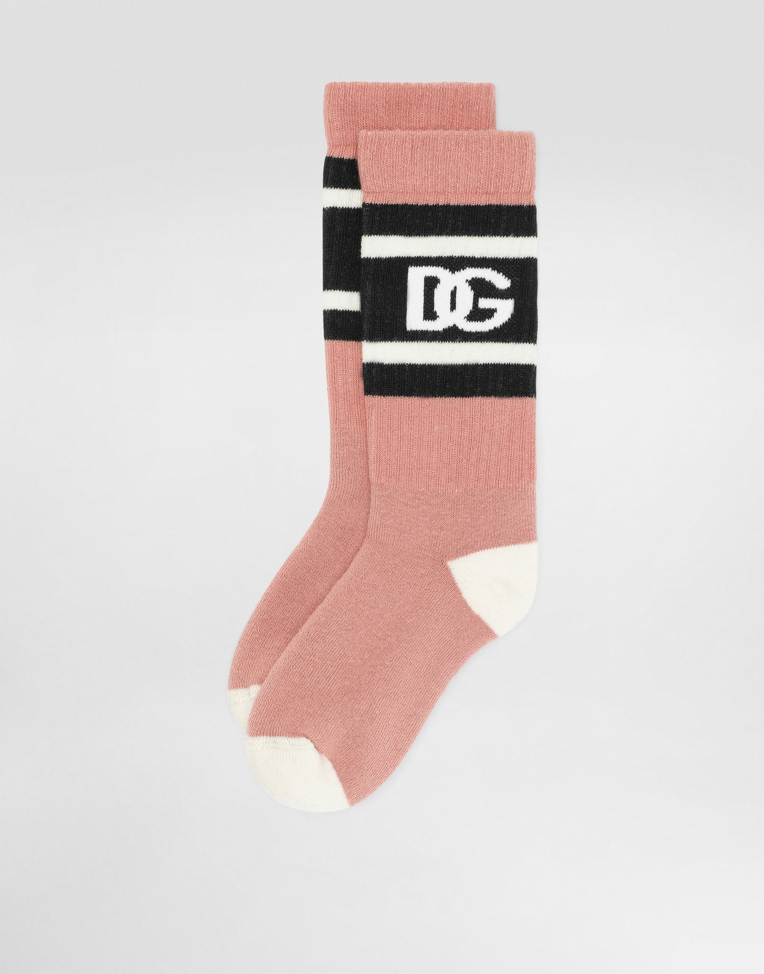 Ponožky Dolce & Gabbana Dolce & Gabbana Logo Cotton Crew Socks Ružová | LBKAC5JBCH3F1011, 1