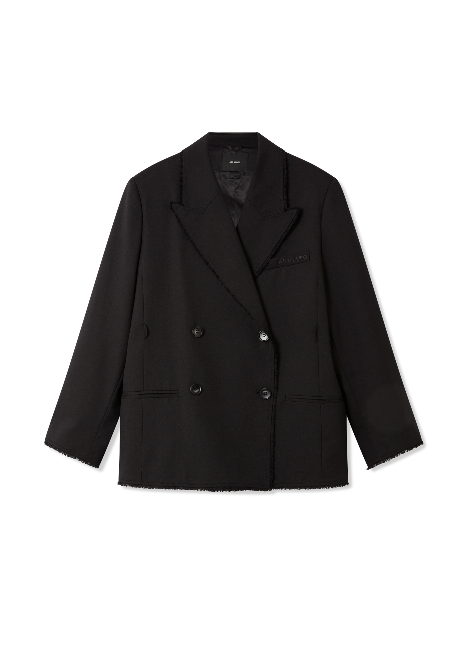 Bunda AXEL ARIGATO Thea Frayed Double-Breasted Blazer Čierna | A3305002, 1