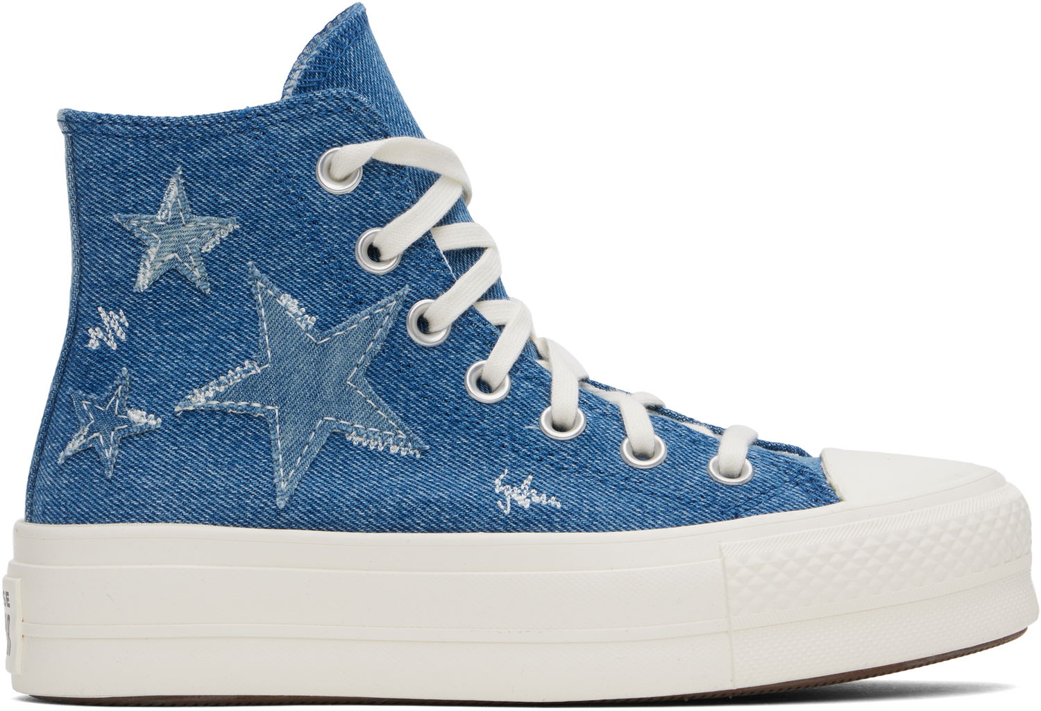 Tenisky a topánky Converse Chuck Taylor All Star Lift Platform Denim High Top Modrá | A12045C, 0