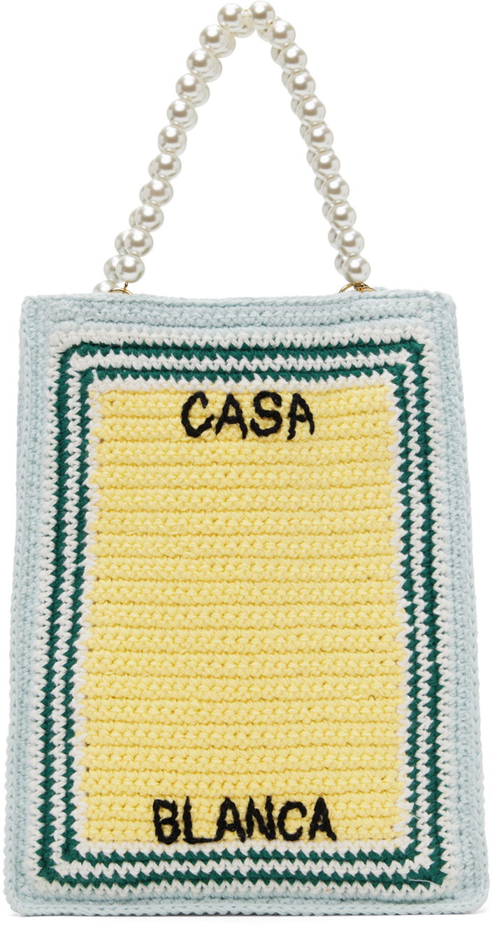 Tote bag Casablanca Mini Crochet Tote Bag Žltá | APS24-BAG-094-01