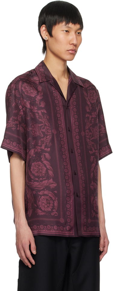Košeľa Versace Versace Barocco Silk Shirt Fialová | 1003926_1A13557, 1