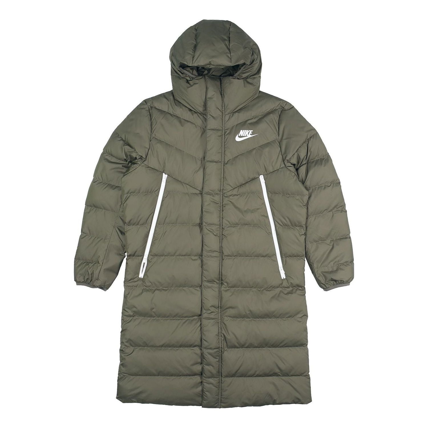 Prešívaná bunda Nike Sports Mid-Length Hooded Down Jacket Zelené | CU0281-380, 0