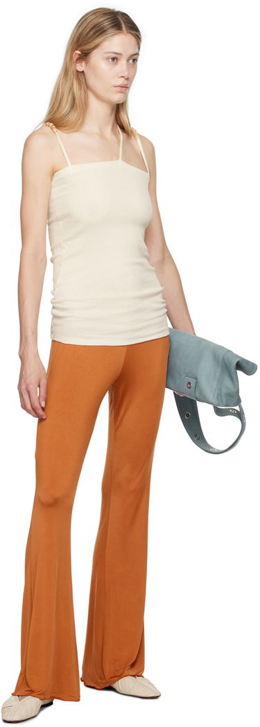 Tielko Baserange Ribbed Asymmetric Tank Top Biela | TOTV-RC-AU24, 3