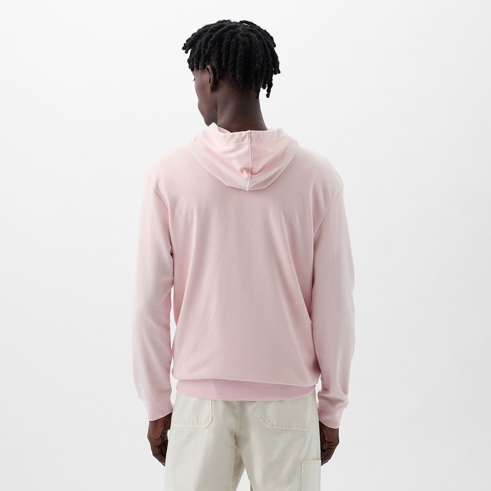 French Terry Pullover Mini Logo Hoodie Light Peony