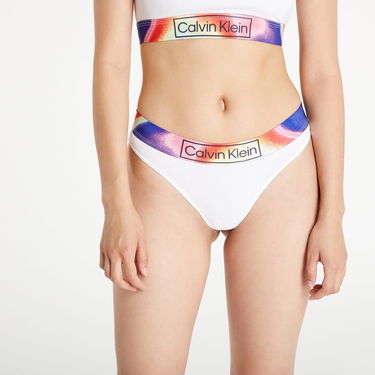 Nohavičky CALVIN KLEIN Organic Cotton Thong Pride Biela | QF6857E 100, 3