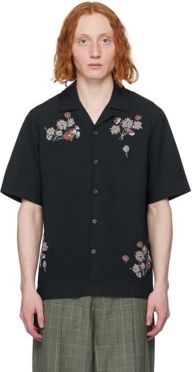 Košeľa Paul Smith Paul Smith Embroidered Short Sleeve Shirt Čierna | M1R-905UE-M01592-49A, 0