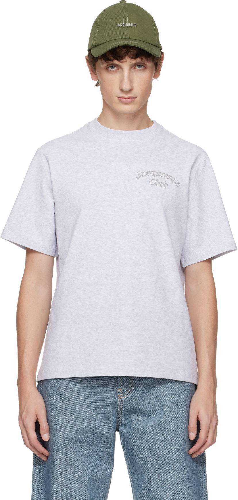 Tričko Jacquemus Club T-shirt Šedá | 25HTSM00564AJ00068