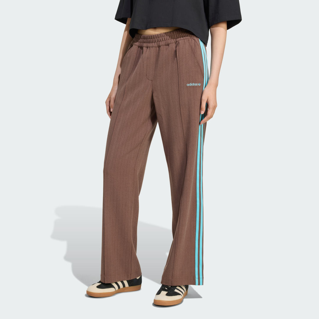 Nohavice adidas Performance Pinstripe Track Pants Hnedá | JX5308, 0