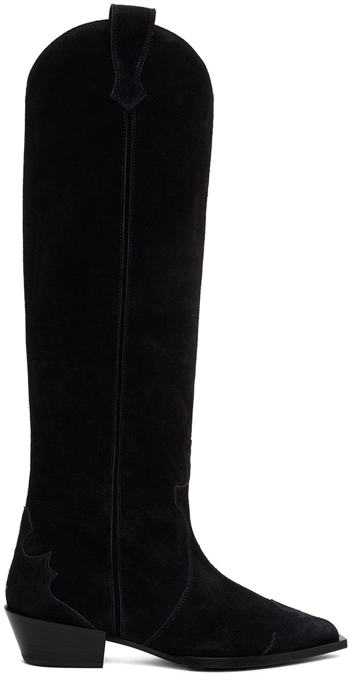 Oblečenie Aeyde Aeyde Aruna Suede Cowboy Tall Boots Čierna | A11-KB-ARUP40CH-223-800-022, 0