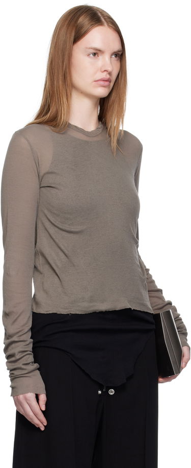 Mikina Rick Owens Rick Owens Concordians Cropped Rib Long Sleeve Hoodie Čierna | RP02E4210 MR, 4