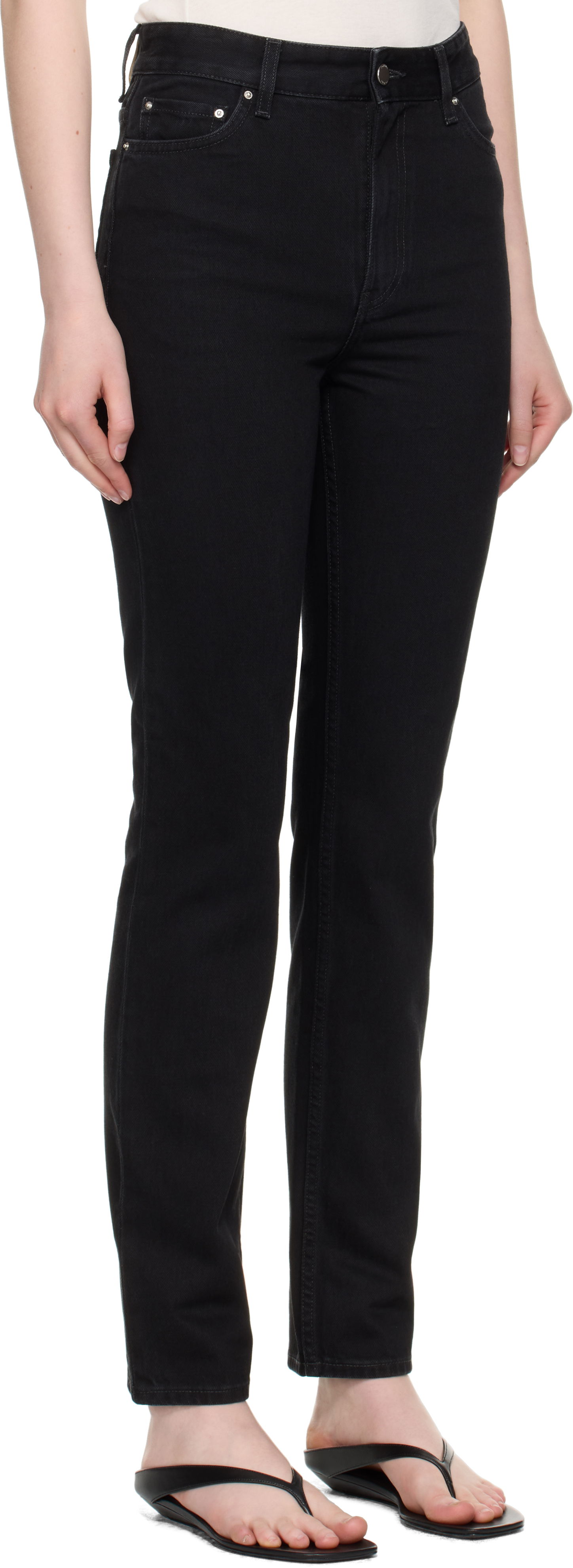 Džínsy TOTEME TOTEME High Slim Jeans Čierna | 252-WRB0271-FB0046, 1
