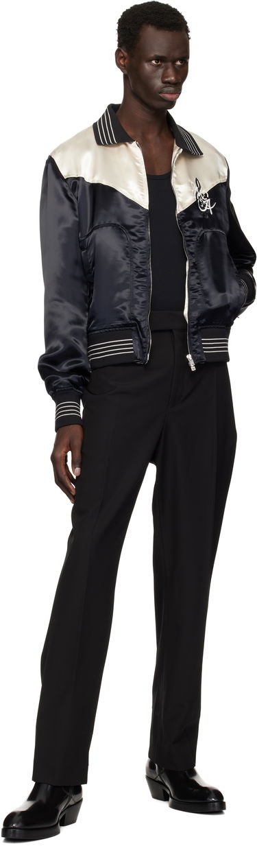 Bomber bunda AMIRI AMIRI 'MA' Music Note Satin Jacket Čierna | AMOUBN1074, 3