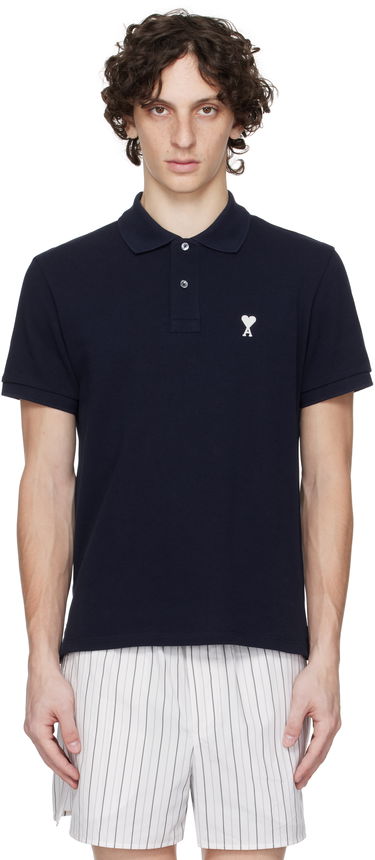 Polo tričko AMI Cotton Ami de Coeur Polo Navy | HPL060.760, 0