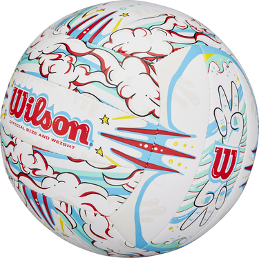 Športový doplnok Wilson Tennis Graffiti Peace Volleyball Training Official Size and Weight Rôznofarebný | wv4008302xbof-wv4008302xbof, 2